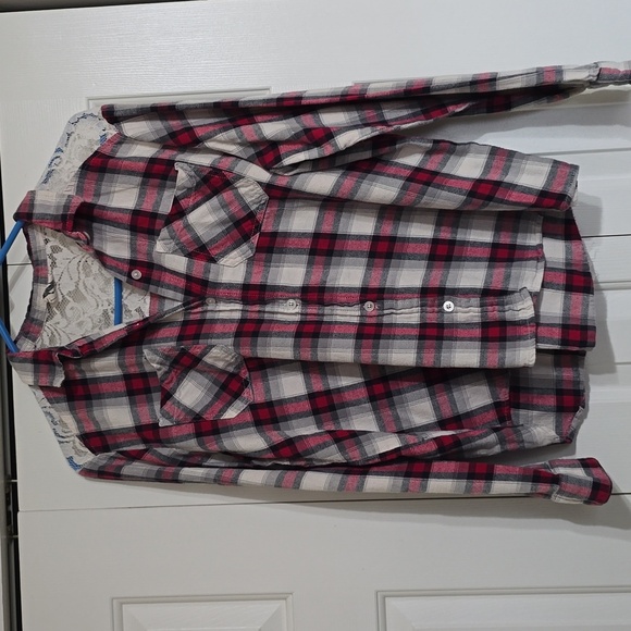 Empyre sz lg plaid with lace - Picture 1 of 3